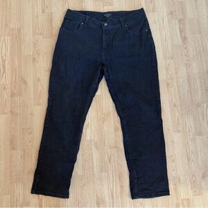 VTG RIDERS BY LEE WOMEN’S STRAIGHT LEG BLACK DENIM JEANS SIZE 18 WM